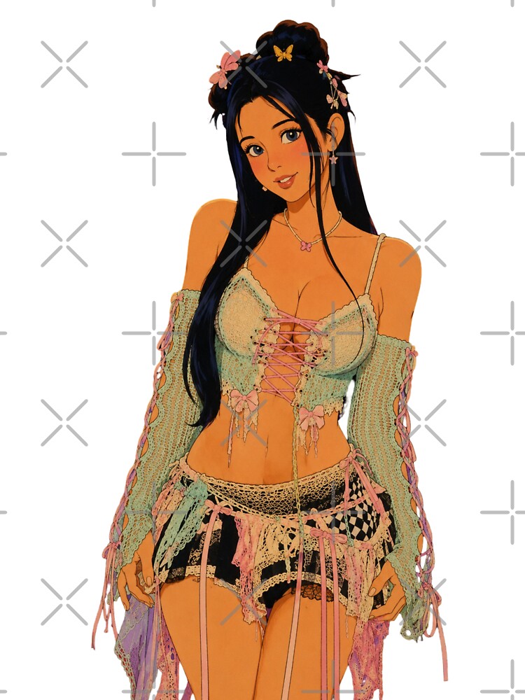Coquette Fairycore Pin-Up | Romantic Boho Fantasy Fashion | Classic Western Animation Style by  Hollow Moon Studios.