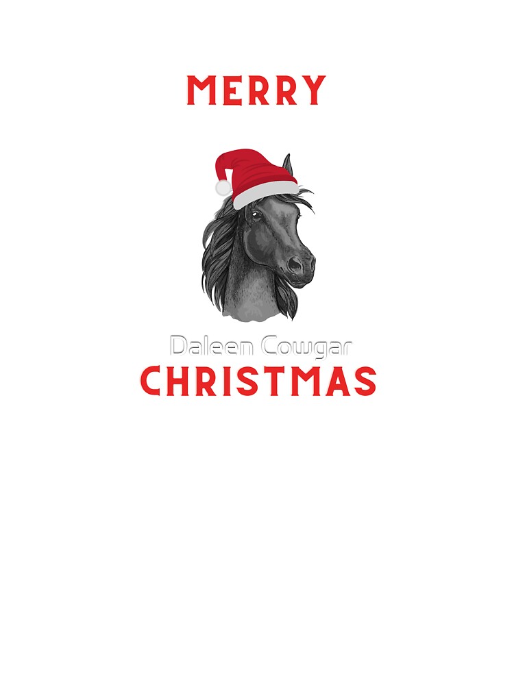 Merry Christmas | Black Horse Head by Daleen Cowgar