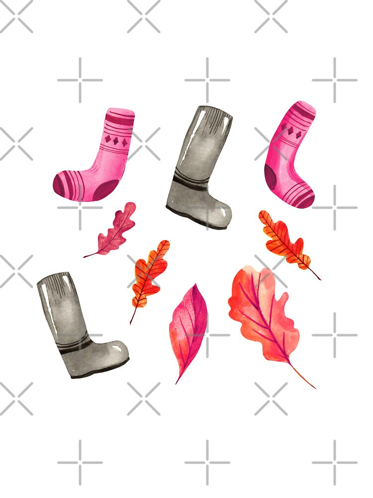 Funny pattern- boots and socks by pinkyfish1010
