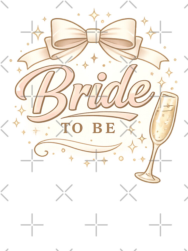 Bride To Be Bow Champagne Bridal Shower Shirt by CLOUTKULT