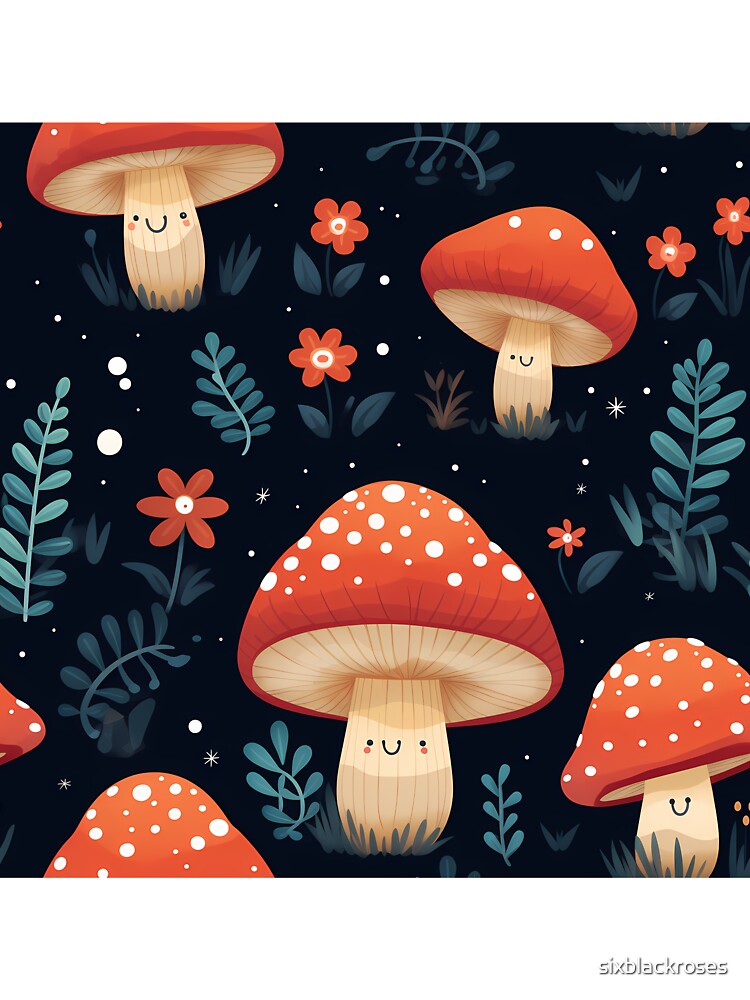 Scandinavian Mushrooms 3 by sixblackroses