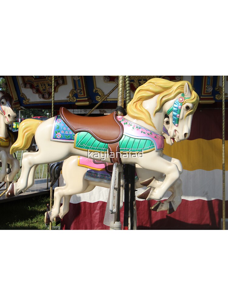 Yellow and Green Carousel Horse by kaylanaiad