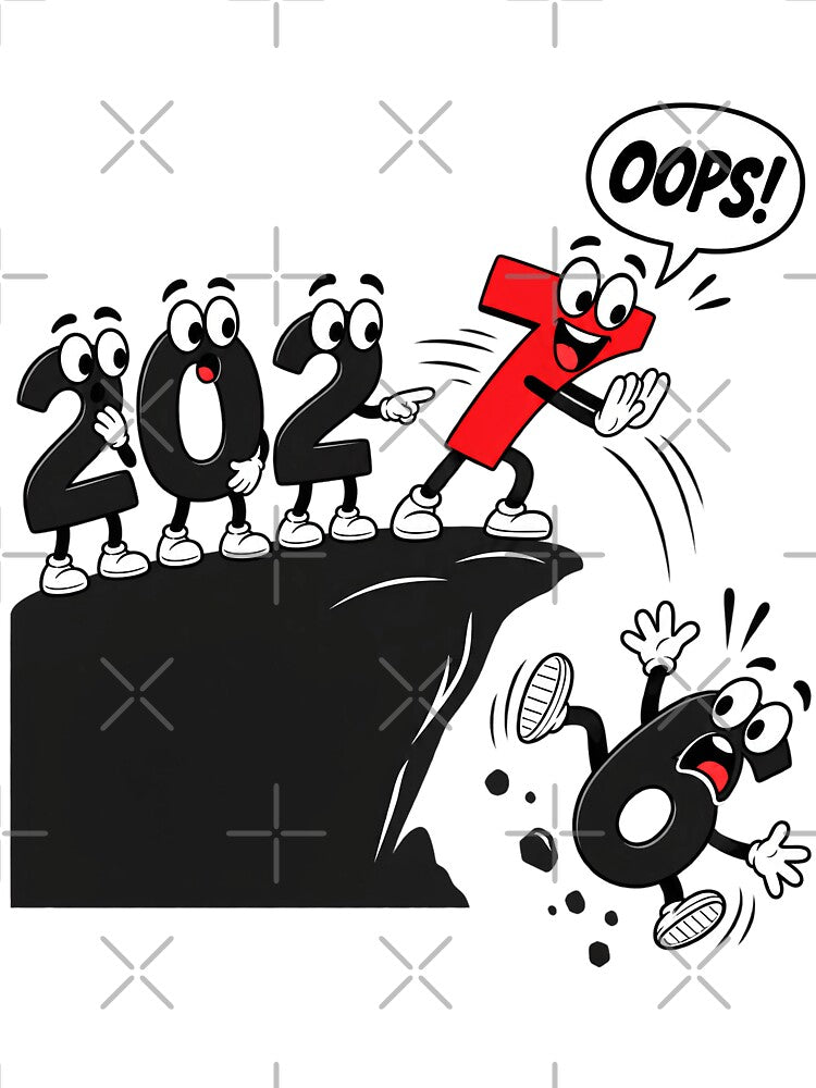 Funny New Year 2027 Oops – Goodbye 2026 Retro Vintage Design by CalmDownZone ⭐️⭐️⭐️⭐️⭐️