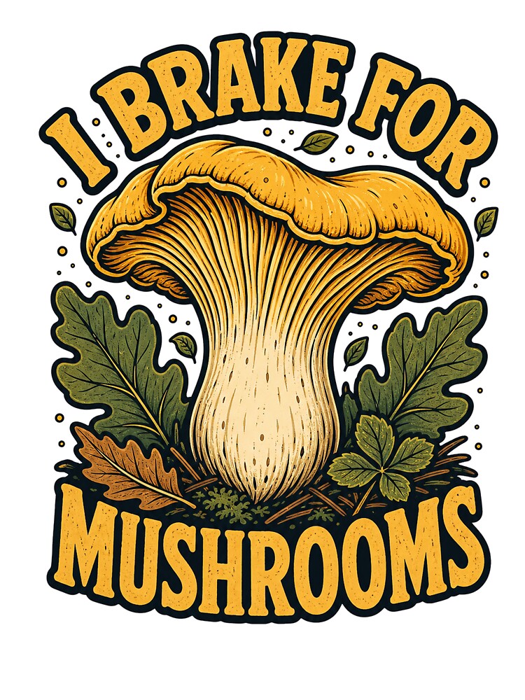 Mushroom Forager I Brake For Fungi Funny Hobbyist by VisualArtsOasis