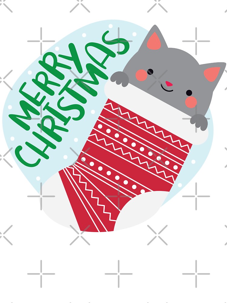Christmas Kitty in Stocking by HeraAndKosmos