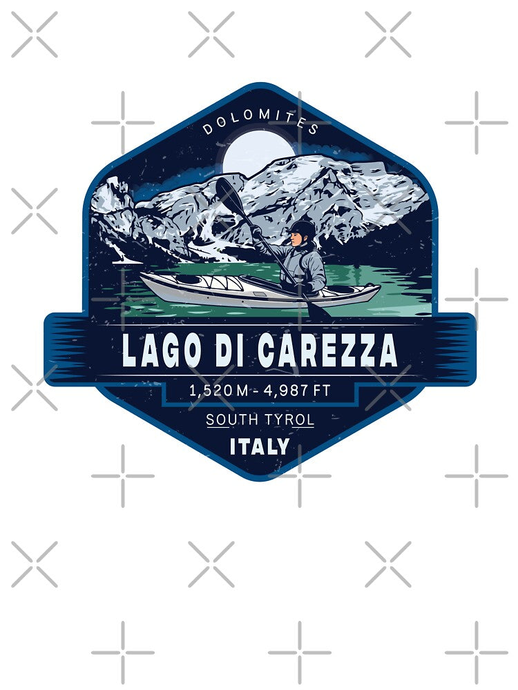 Lago di Carezza Italy Vintage Badge | South Tyrol Alpine Lake Design by Vale150