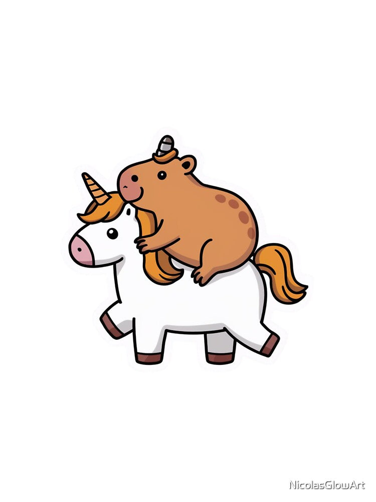 Capybara and Unicorn by NicolasGlowArt