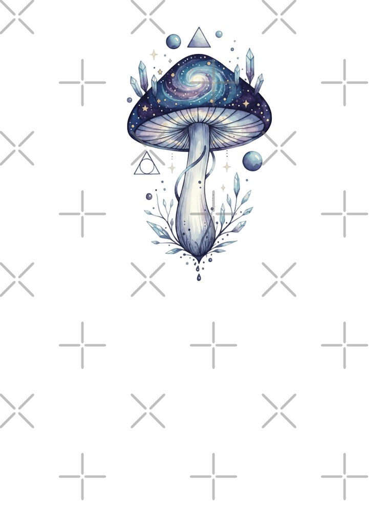Celestial Galaxy Mushroom – Aesthetic Cosmic Crystal Art by SunnyIris