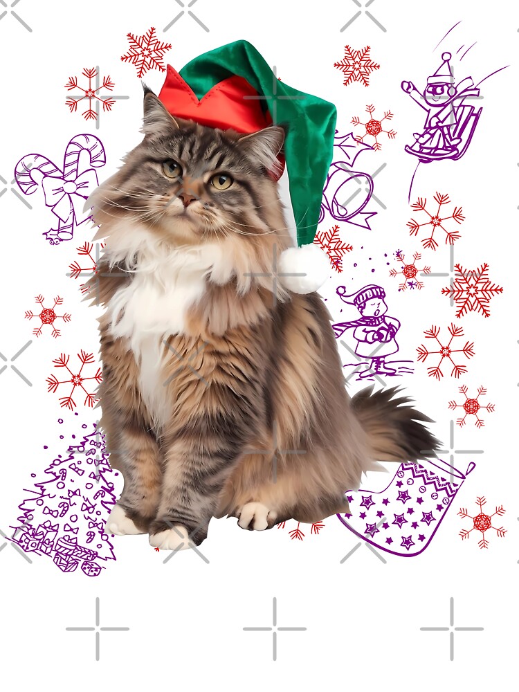 Norwegian Forest Charm: Cat Ornament by purrfect pattern