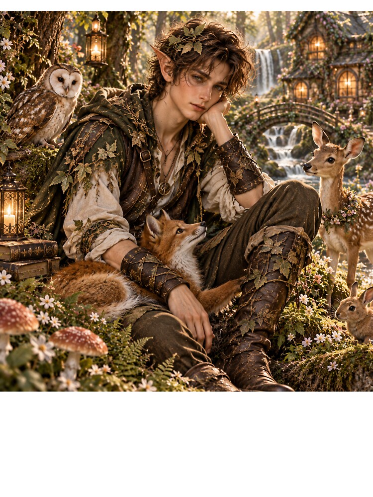 Rowan Vale Young Woodland Guardian by FairyArtCottage