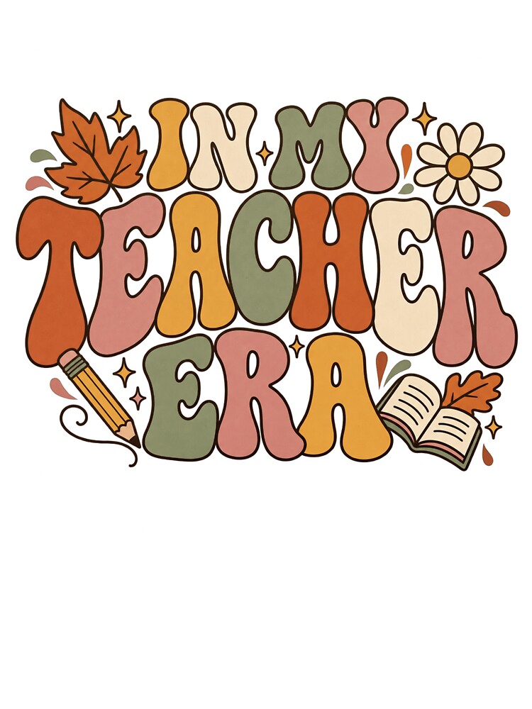 In My Teacher Era – Retro Fall Teacher Design, Groovy Back to School Teacher Tee by 1DreamerShop