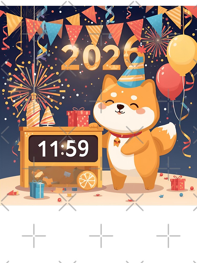 Shiba Countdown to 2026 – Party Time Begins by WildlifeWhimsy