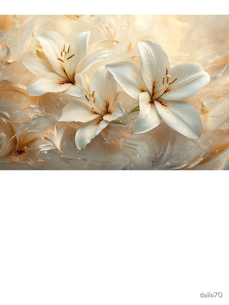 Elegant Lilies in Champagne Gold by daila70