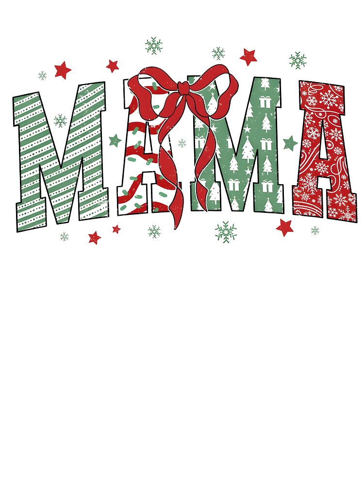 Retro Mama Christmas, Varsity Checked Mama by Chloemarti