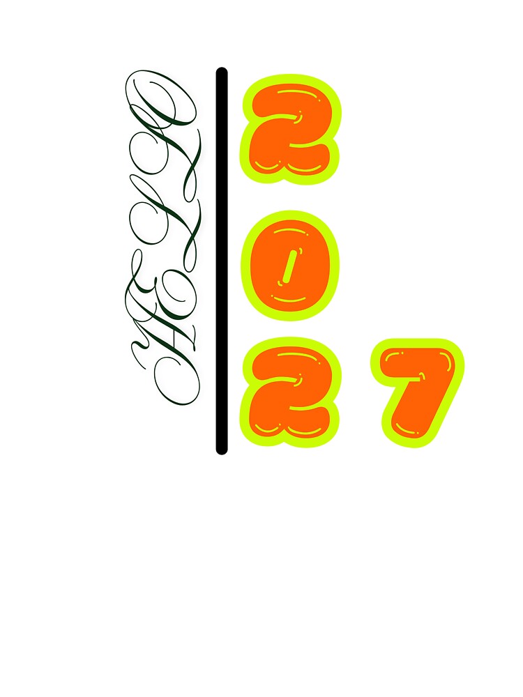 Hello 2027 Graphic T-Shirt | New Year Celebration Design | Retro Y2K Style 2027 Art Work | Happy New Year Party Graphic Design by Henrysink
