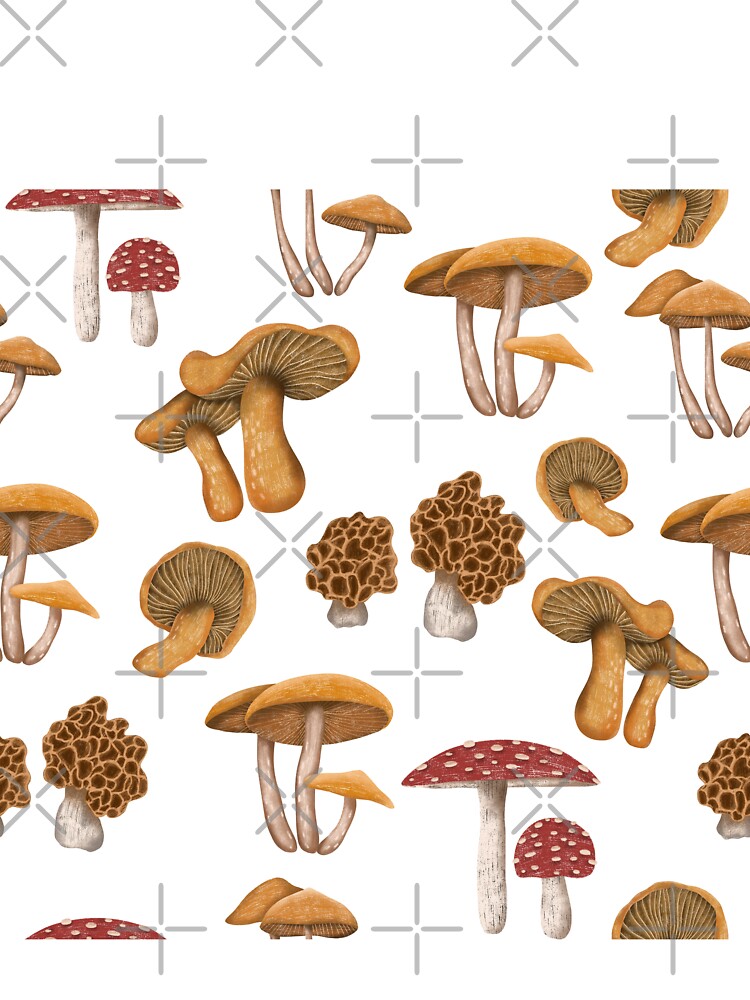 Wild mushroom seamless pattern by pinkyfish1010