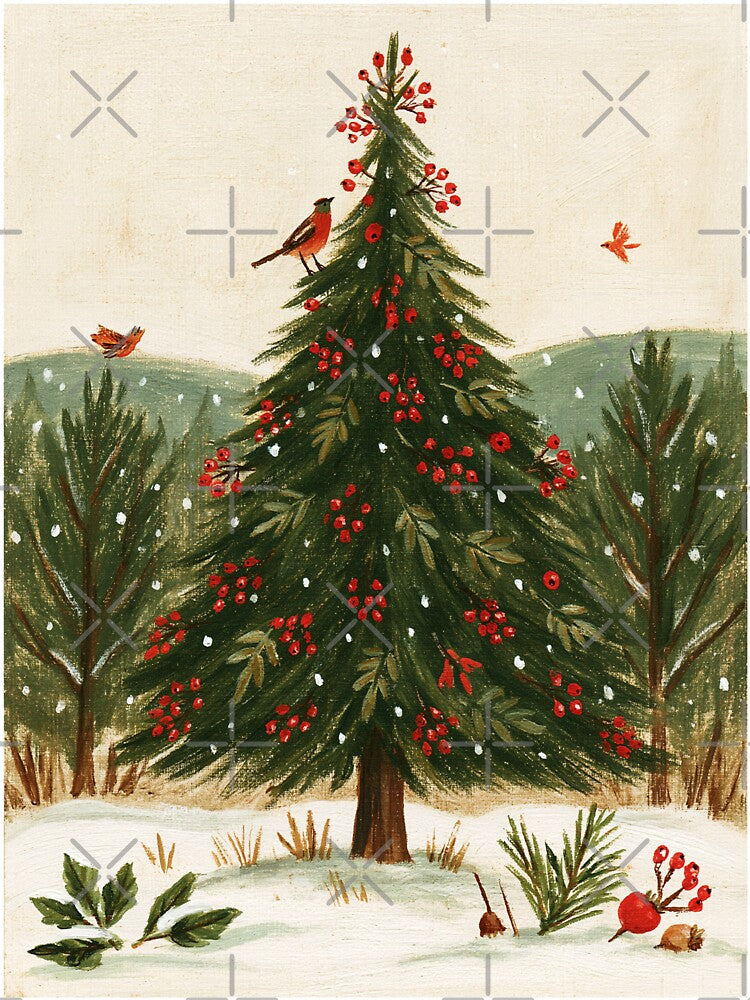 Vintage Christmas tree card by MendaciousMina