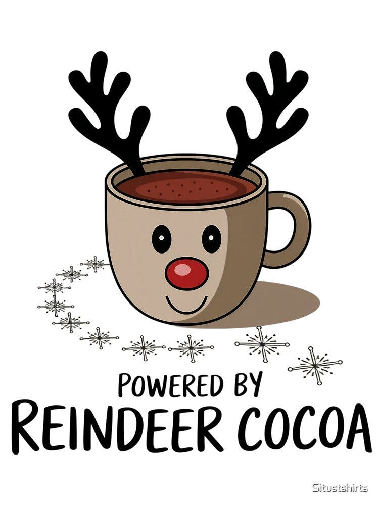Powered By Reindeer Cocoa by Situstshirts