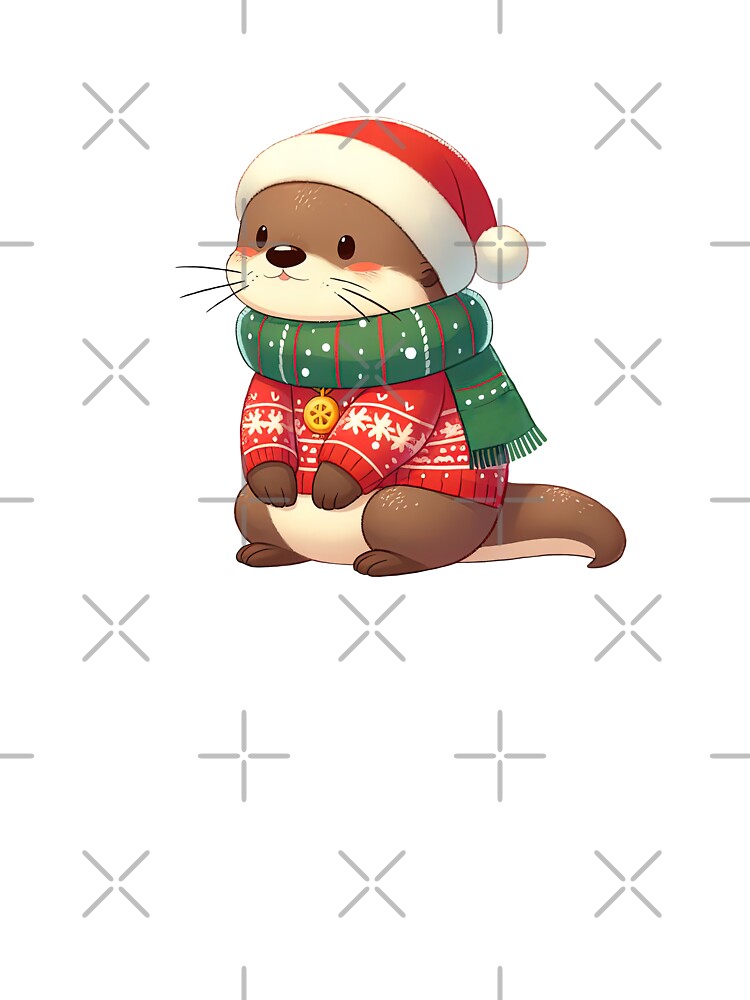 Adorable Christmas Otter by KAI-Studio