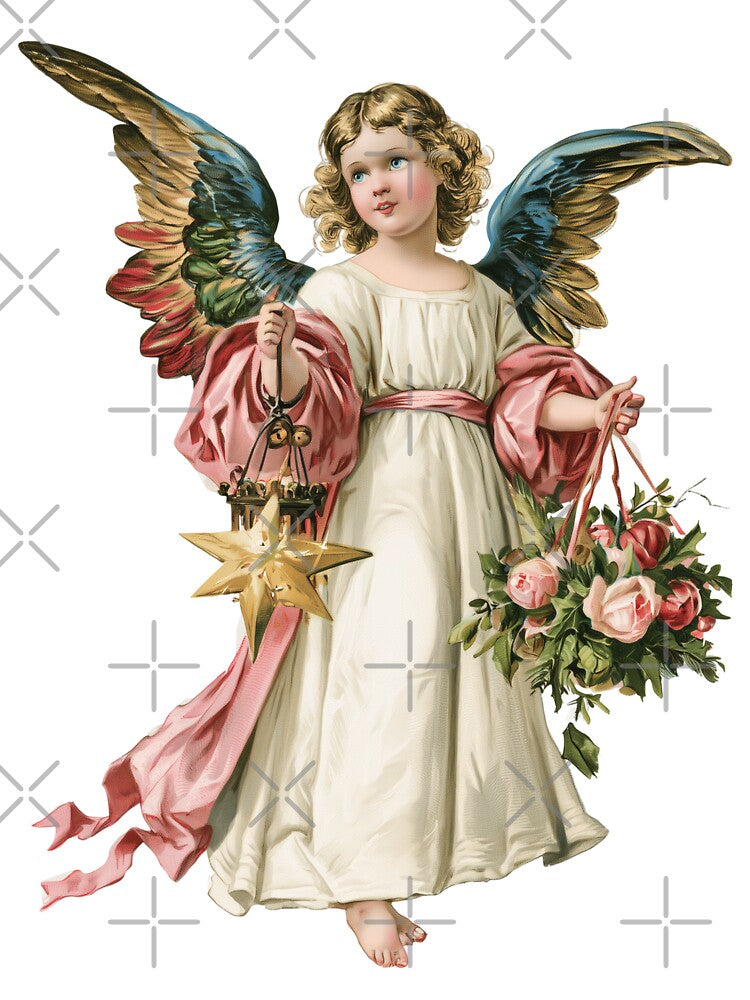 Victorian Christmas angel card by MendaciousMina