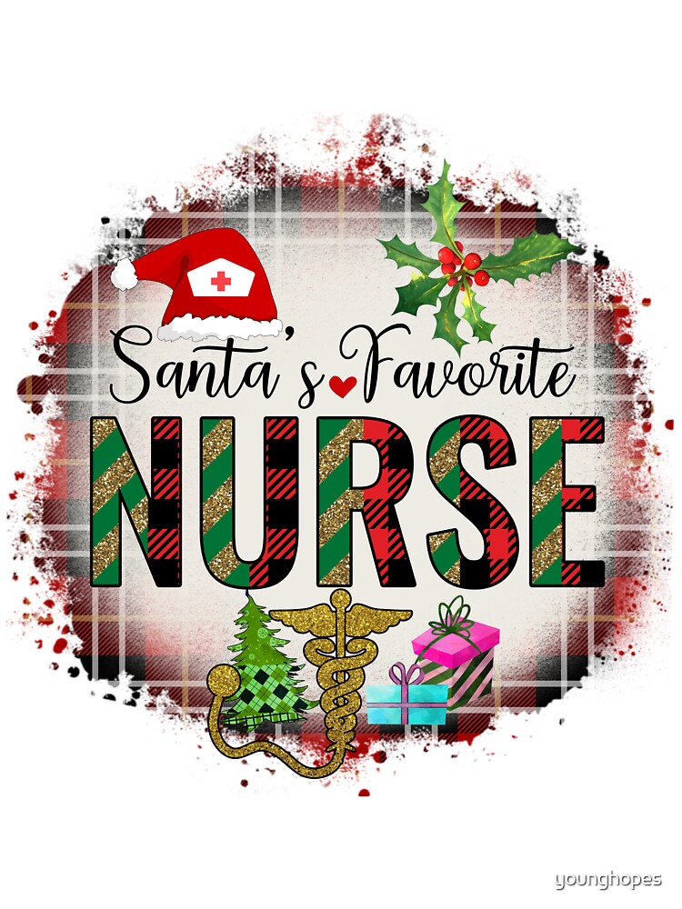Santa's Favorite Nurse - Christmas Nurse Gift Ideas by younghopes