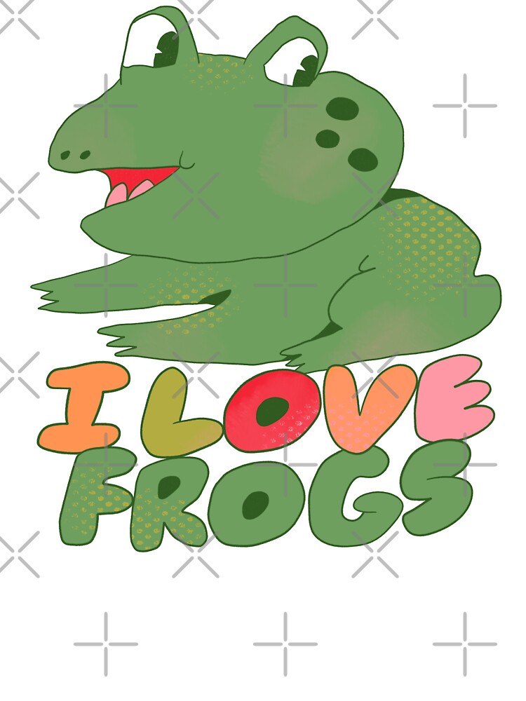 I Love Frogs (Green) by yellowflowerhut