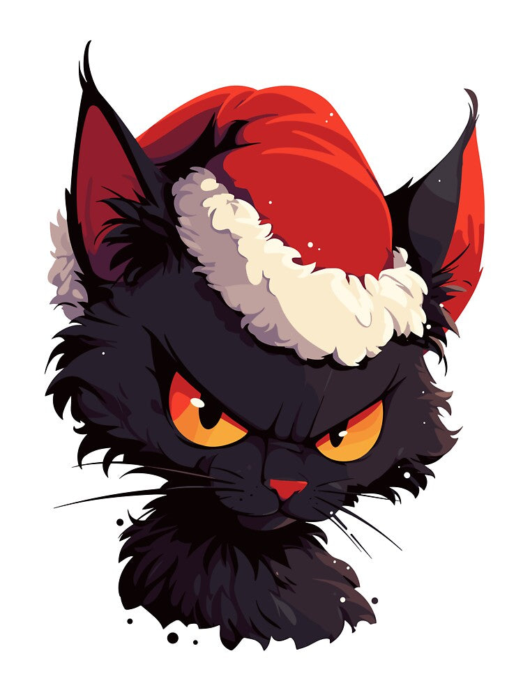 Dark Christmas Yule Cat by bapupa