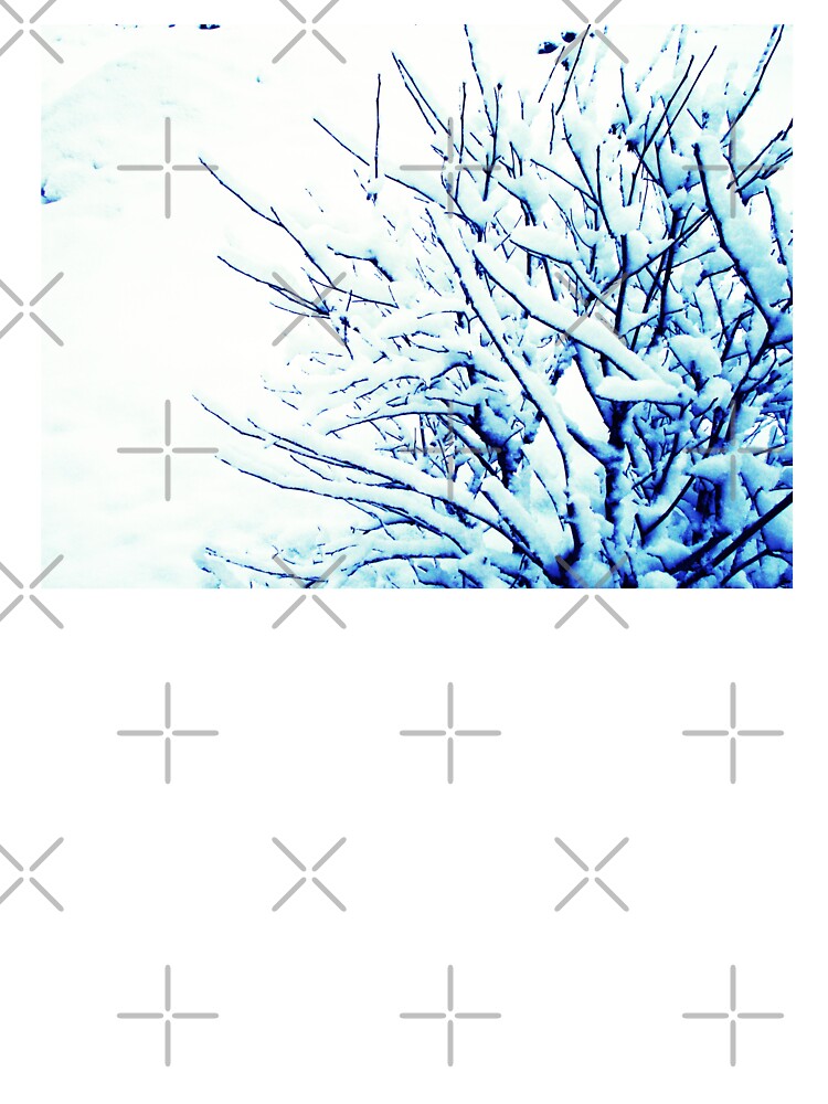 Winter blue snowy tree branches photography | Snow vibes aesthetic photography by lausn