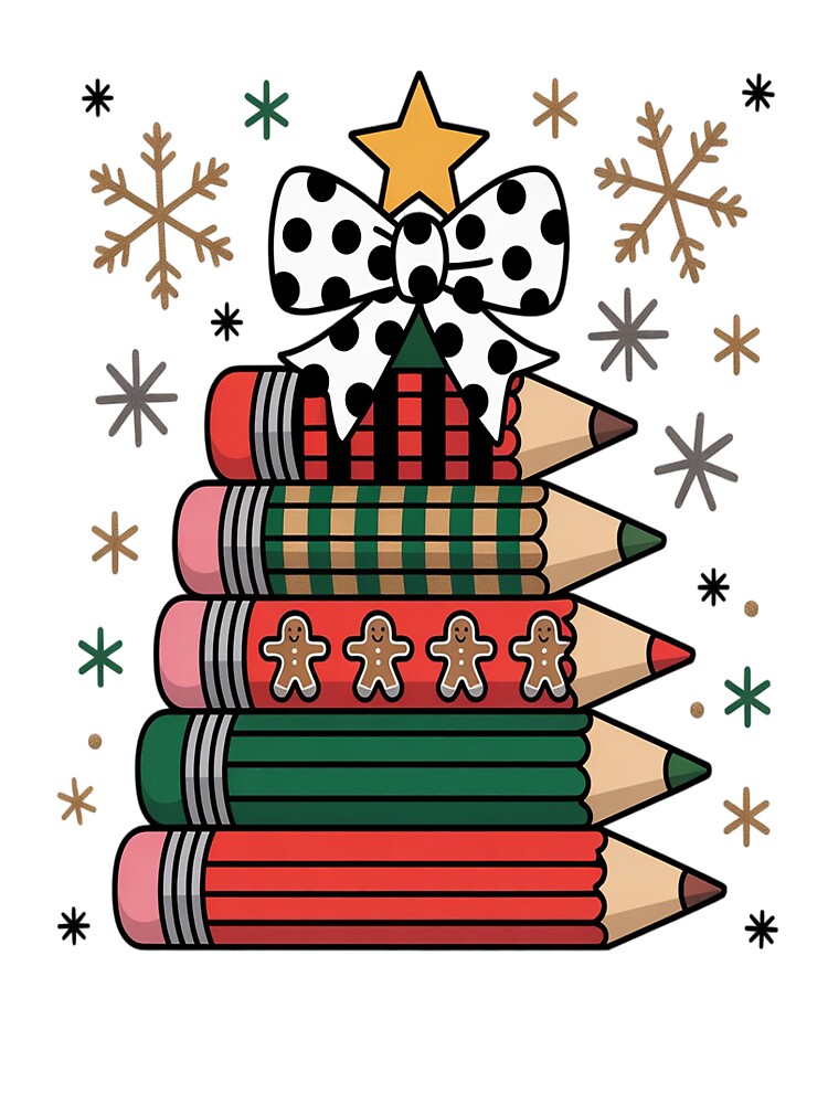 Bookish Christmas Tree Pencil by VladoZork