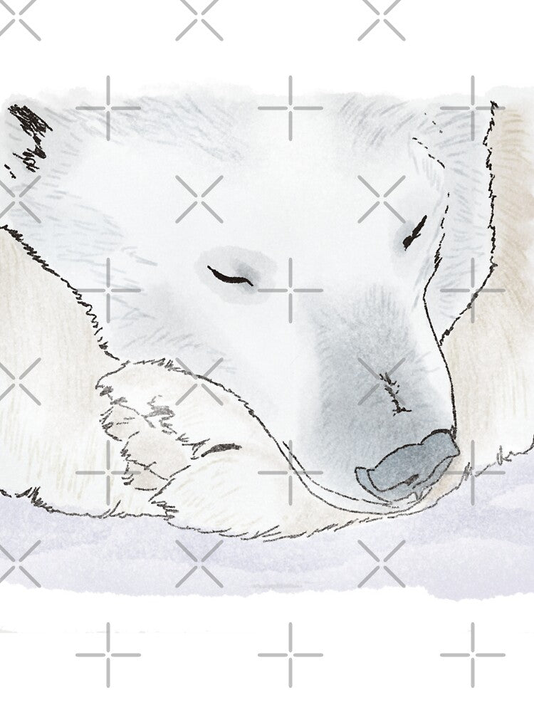 Sleepy Polar Bear in Snow by BunnyBizarre