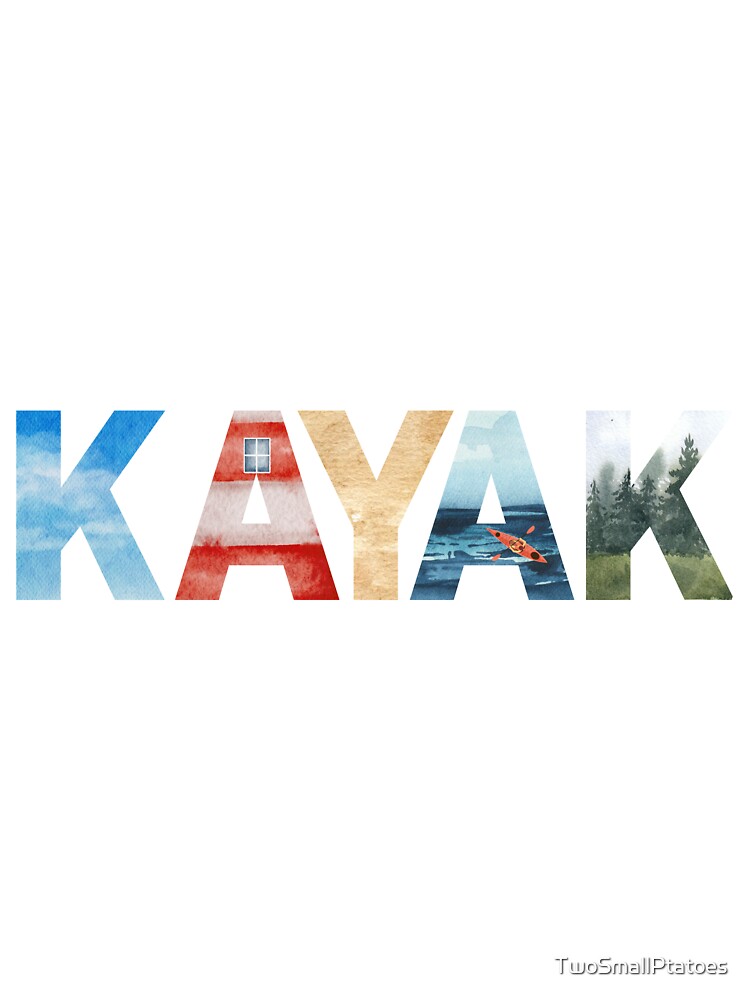 KAYAK - Coastal Lettering with Sea Kayak by TwoSmallPtatoes
