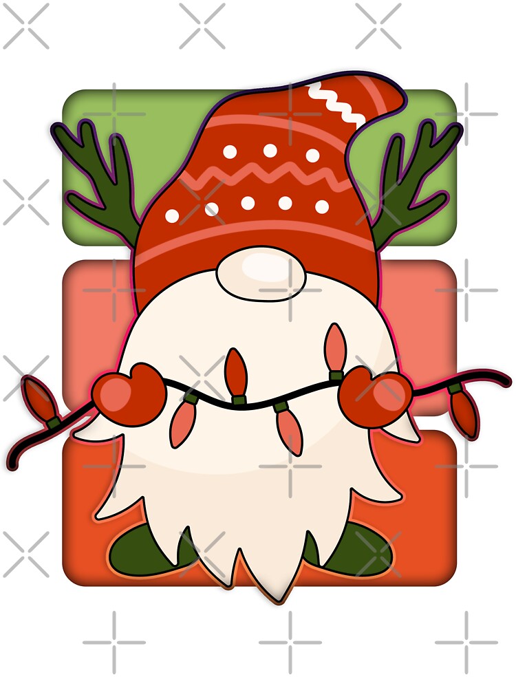 Christmas Gnome Holding Christmas Lights by franktact
