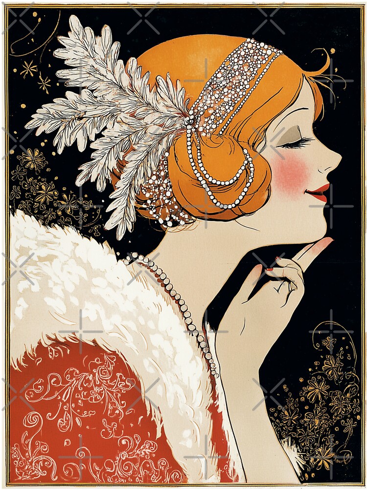 Art deco Christmas angel card by MendaciousMina