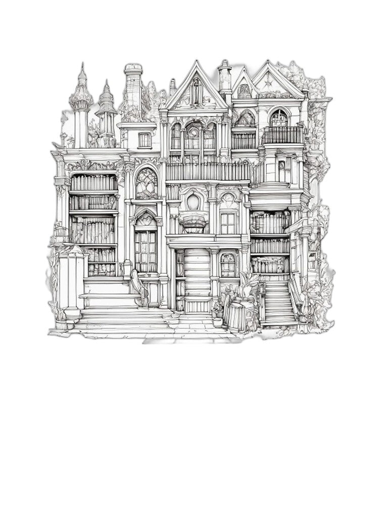 Dark Academia Line Art Design by Shadow-Stone
