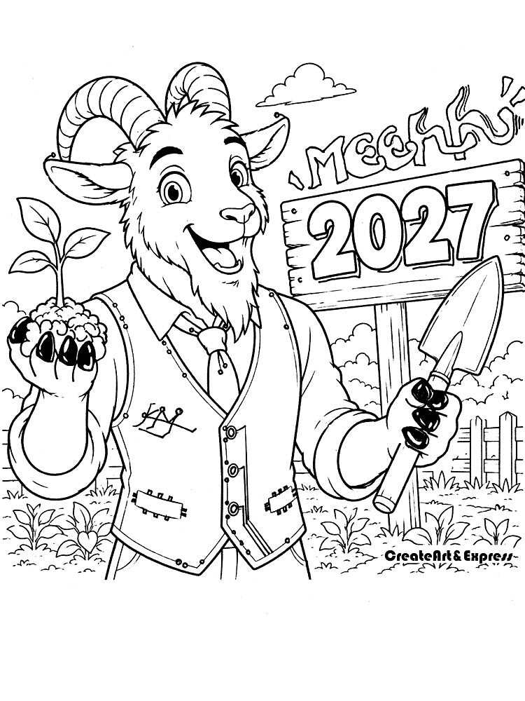 2027 Lunar Goat by CreateArt&Express