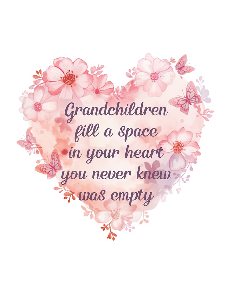 Grandchildren Fill Your Heart Grandma Gift by CozyMomDesign