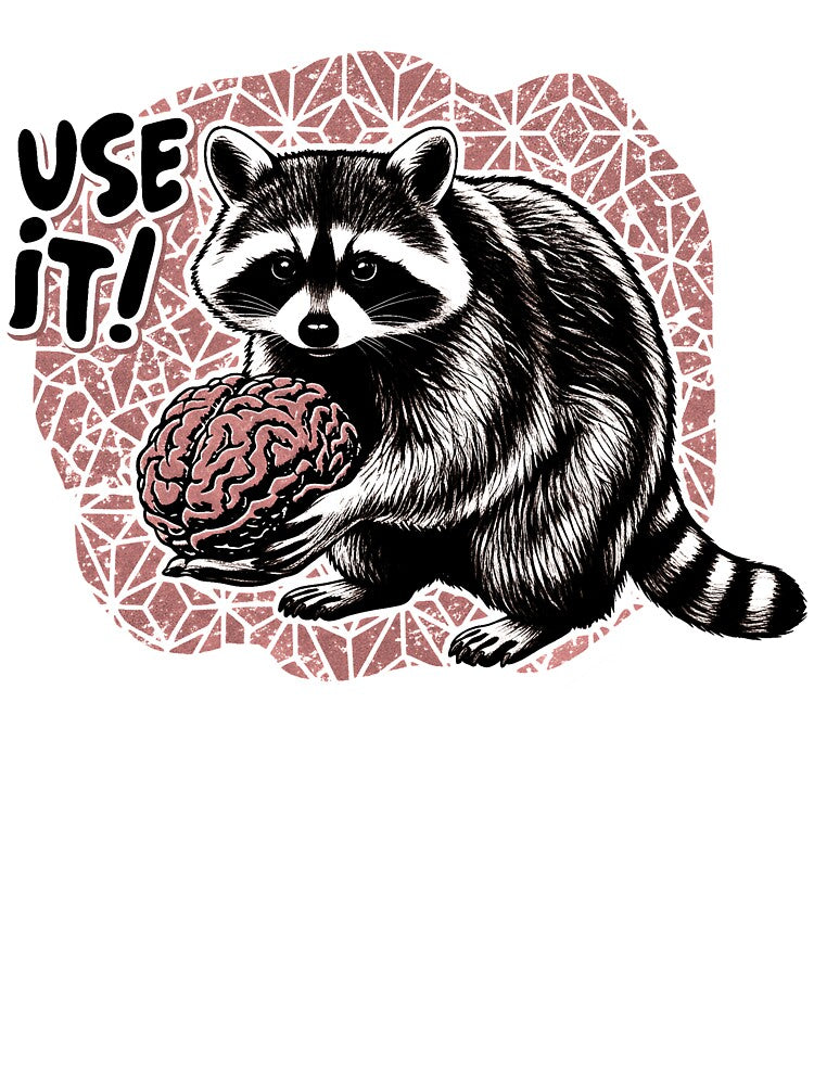 Funny Raccoon Sarcastic Brain Design by WhoopsieWorld