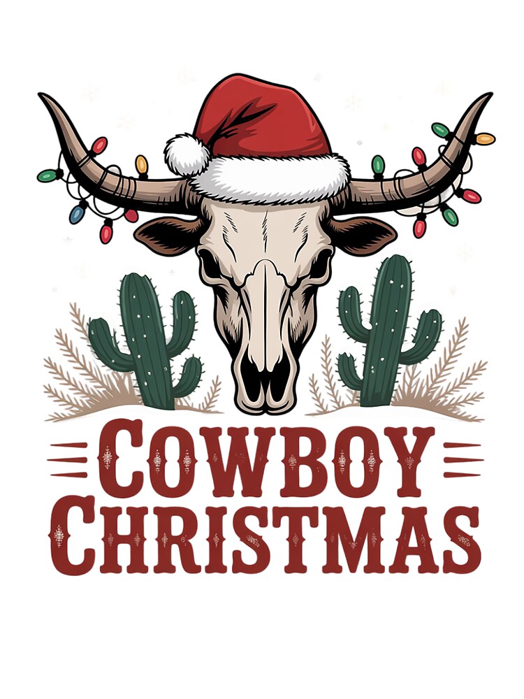 Western Cowboy Howdy Merry Christmas Yall Cowgirl Boots by VladoZork