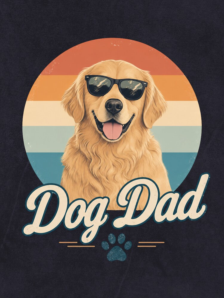 Vintage Golden Retriever Dog Dad Kawaii Retro T-Shirt & Sticker by Ashley critters