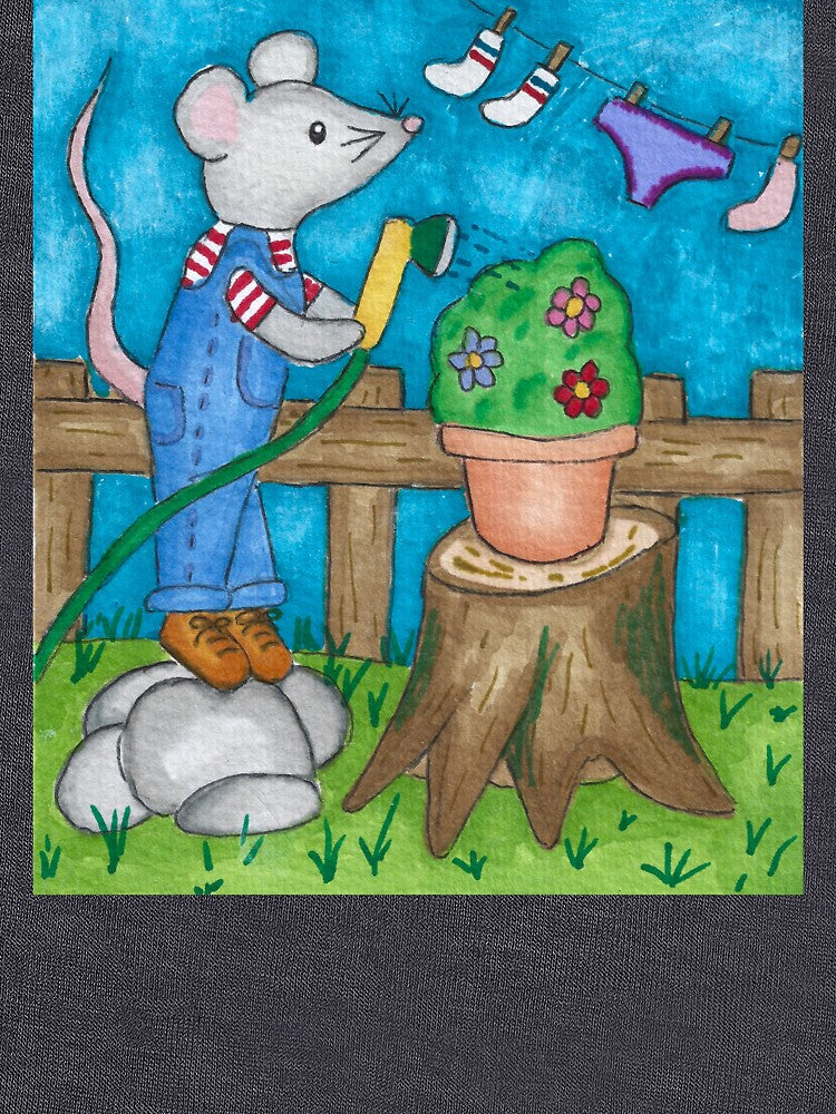 Mouse Watering His Flowers by Celestial.Mephisto