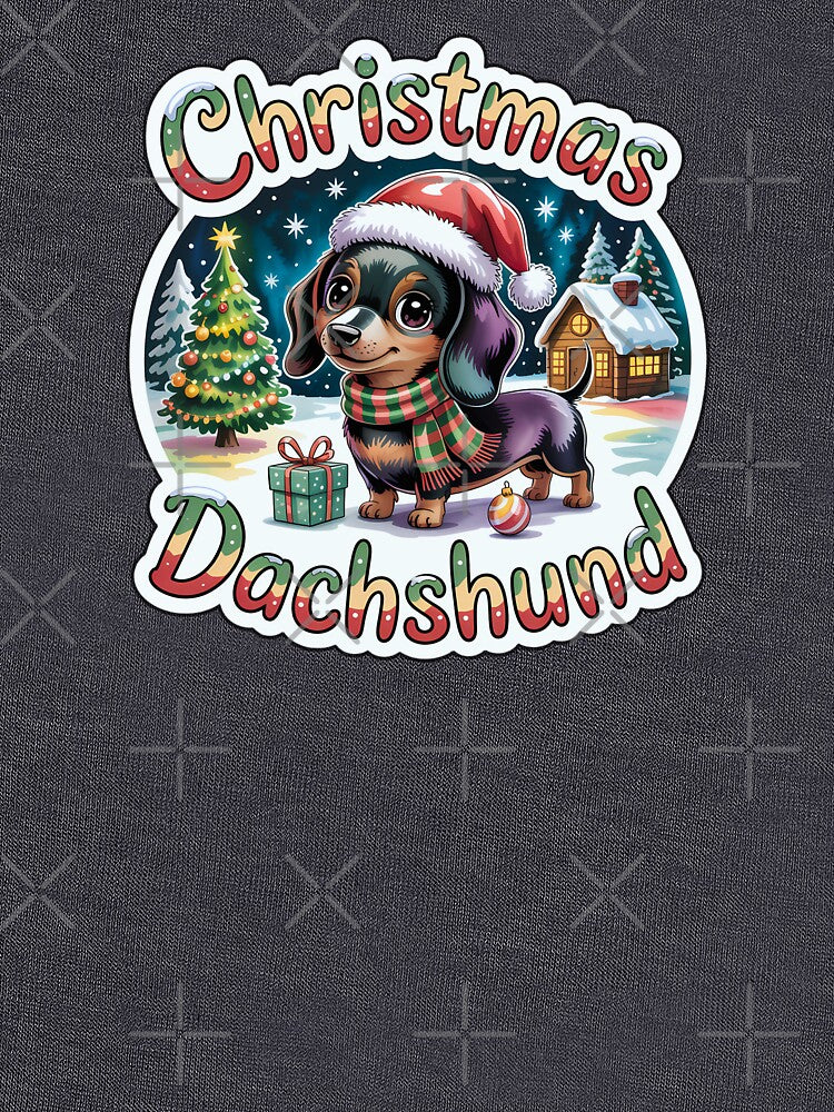 Christmas Dog Dachshund Sticker – Cute Holiday Wiener Puppy Gift by Nuist25