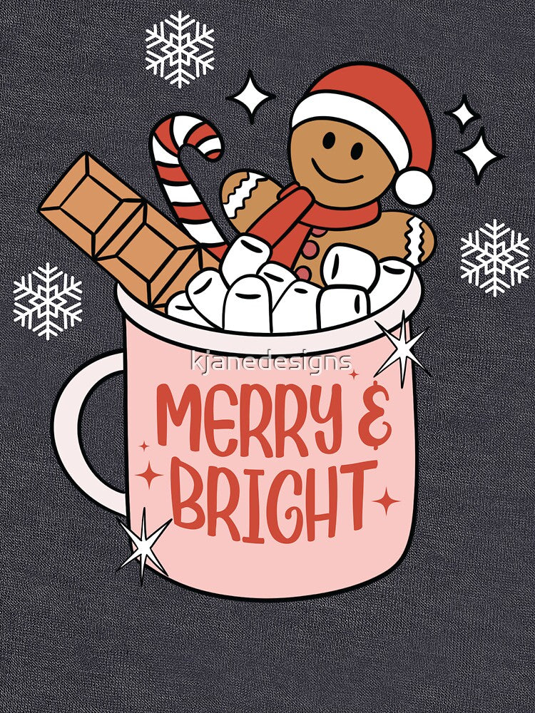 Merry & Bright Hot Cocoa Mug by kjanedesigns