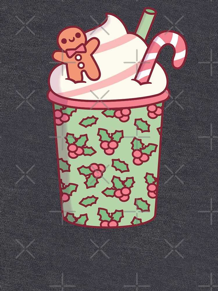 Cute Christmas Coffee Drink Gingerbread Man And Candy Cane by rustydoodle
