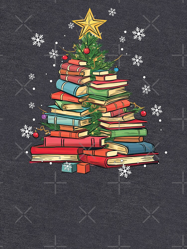 Bookish Christmas Tree Sweatshirt for Book Lovers, by DAM Creative by DAM Creative ⭐⭐⭐⭐⭐