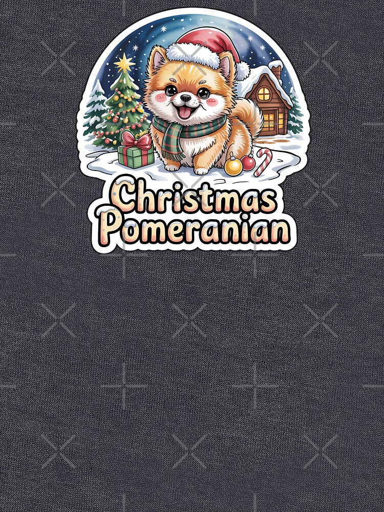 Christmas Dog Pomeranian Sticker – Cute Holiday Puppy Gift for Pomeranian Lovers by Nuist25