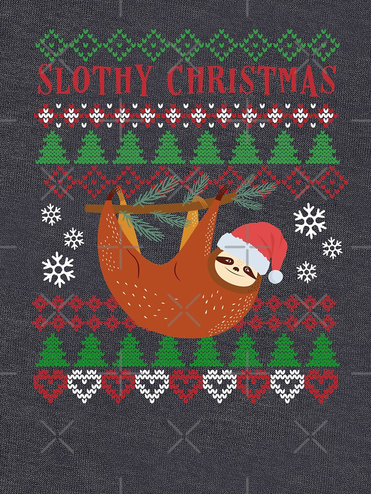 Sloth Ugly Christmas Sweater by sableandshadow