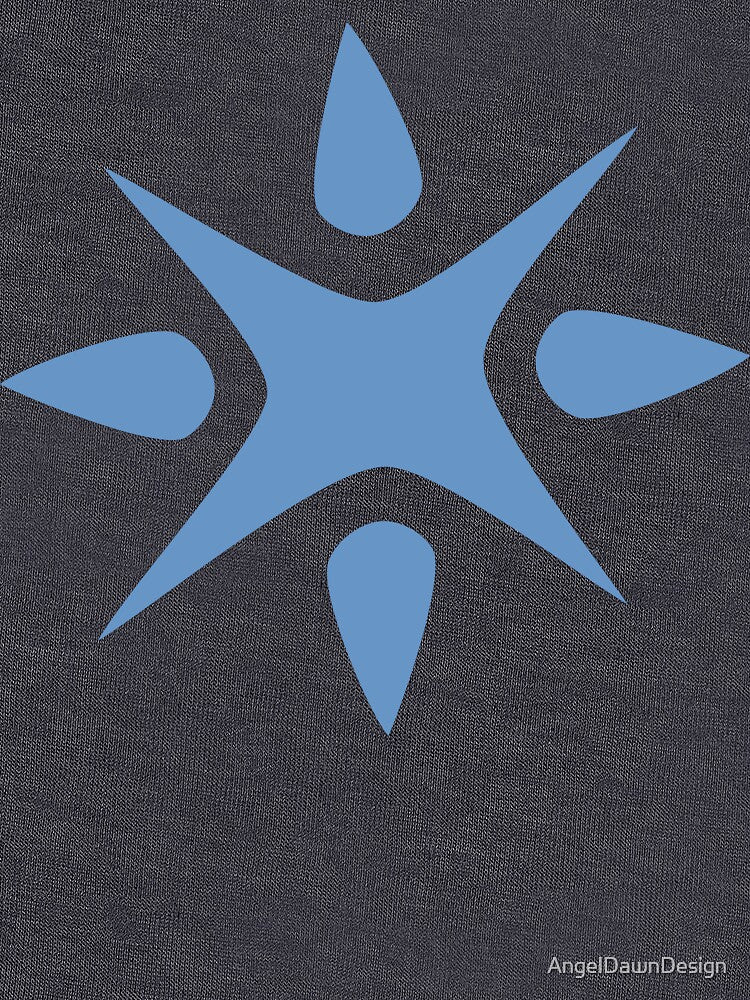 Large Geometric abstract snowflake in blue by AngelDawnDesign