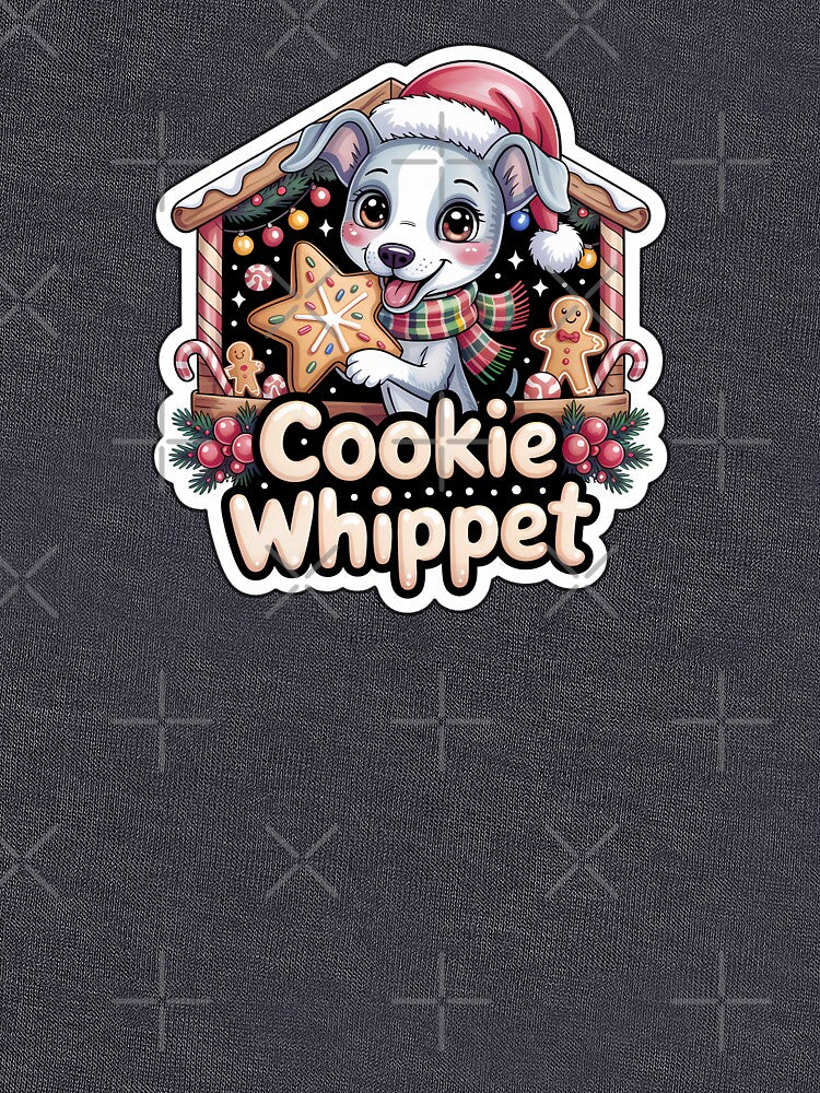 Christmas Whippet Cookie Dog – Cute Christmas Dog Sticker by Nuist25