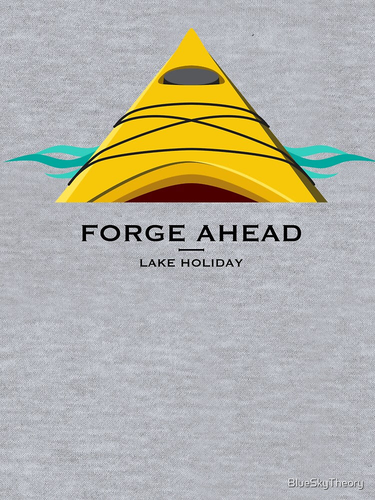 Forge Ahead Kayak - Lake Holiday - Yellow by BlueSkyTheory