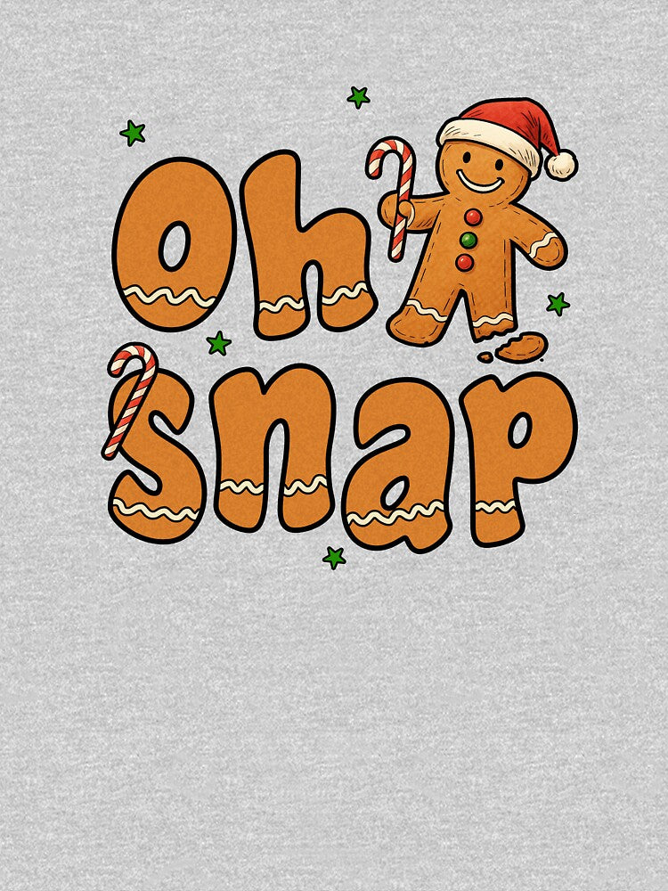 Funny Christmas Gingerbread Man Oh Snap by Design-Horizons